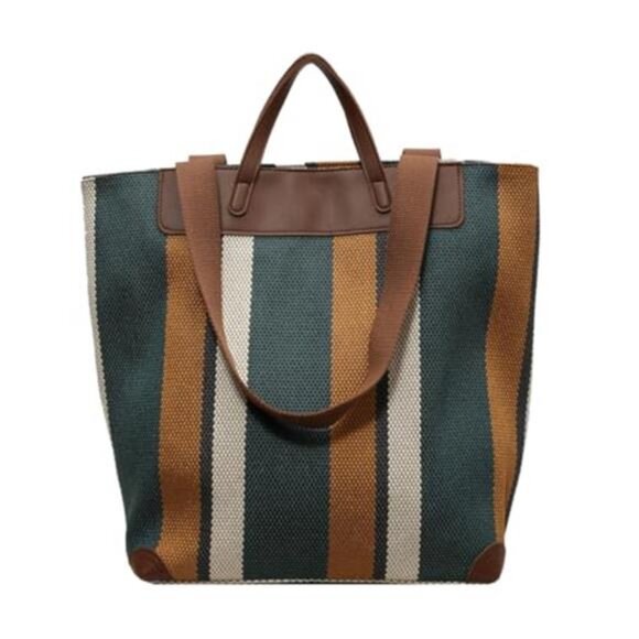 Handbags - Large Women's Work Tote Bag Laptop Compartment,Canvas Shoulder Bag for Office